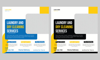 Laundry and dry cleaning services template