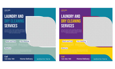 Laundry and dry cleaning services template