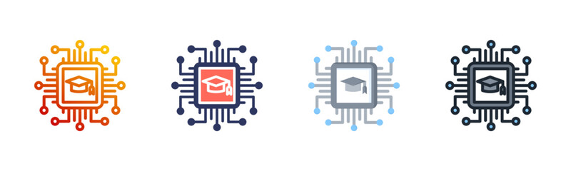 Smart Education Multi Style Icon Set