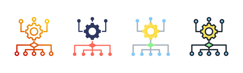 Algorithm Multi Style Icon Set