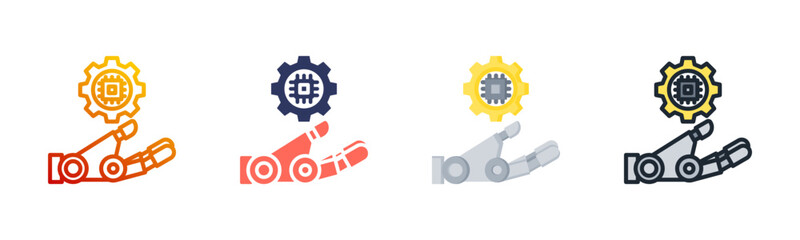 Robotic Multi Style Icon Set