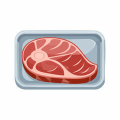 Fresh raw beef steak in a plastic tray, ready for cooking or storage, representing healthy protein and meal preparation for a nutritious diet