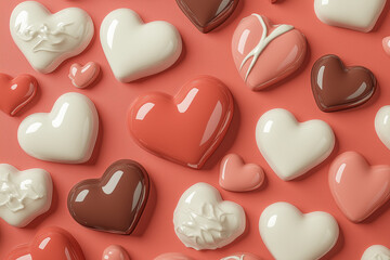 チョコレート, ハート, 愛, バレンタイン, シンボル, 形, ベクター, 恋愛, アイコン, イラスト, 日, ピンク, 3d, 休日, ロマンチスト, ひとそろい, デコレーション, サイン, 文科系, デザイン, 色, チョコ, 光る, 2 月 14 日, デザート, 食べ物, 甘い, キャンデー