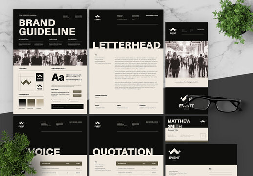 Beige And Black Brand Guidelines Event Creative