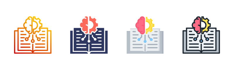 Machine Learning Multi Style Icon Set