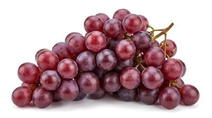 Fototapeta premium a close up studio shot reveals a vibrant bunch of red grapes with a slight sheen presenting a healthy and delicious fruit display