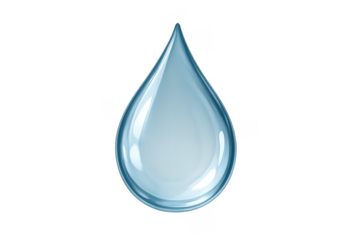 Clear water drop representing freshness and purity