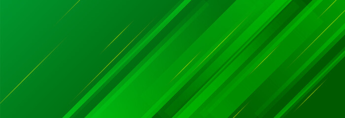 Abstract green gradient background with shiny diagonal lines