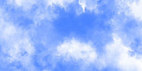 Obraz premium Abstract white and blue isolated cloud cumulus clouds. blue aquarelle painted realistic fog or mist smoky textured canvas design. White and ash messy wall stucco texture background. 