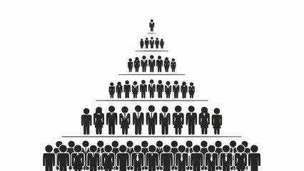 Organizational Hierarchy Chart Showing Levels of Management.