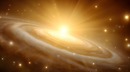 a stunning visual of a galaxy, featuring swirling arms and a bright central core
