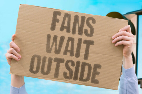 "Fans Wait Outside" Admirers gather near revealed addresses. ADMIRERS. GATHER. NEAR. REVEALED. ADDRESSES.