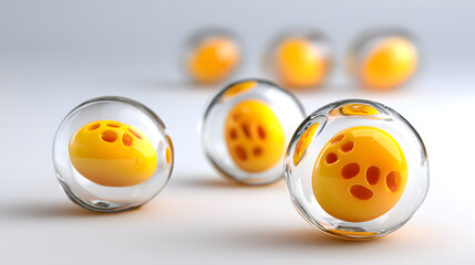 microscopic cell structure with an outer layer and inner core. the image showcases the intricacies of cellular composition, with a clear focus on the inner workings.