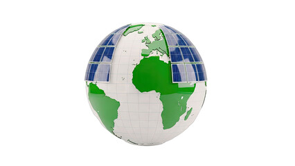 Fototapeta premium Earth with Solar Panels