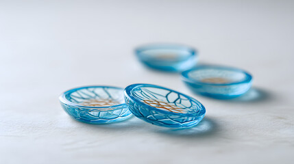 a close-up shot of several beautiful decorative bowls. The bowls have a unique design and elegant look