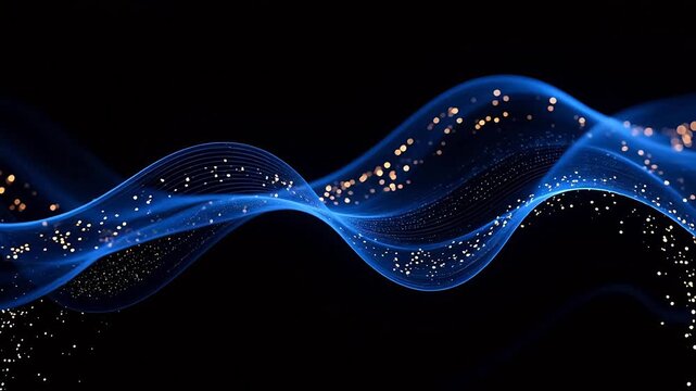 BlueWaveAnimationwithSparklingLights