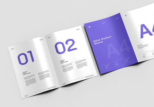 Cover with Spread Brochure Mockup