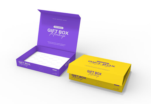 Editable Sliding Box Packaging Mockup for Branding
