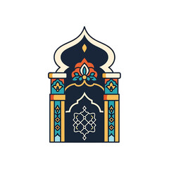 Elegant Eastern Archway Decorative Motif