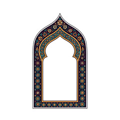 Ornate Islamic Arch Frame Design