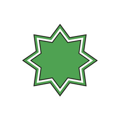 Abstract green star shape element concept