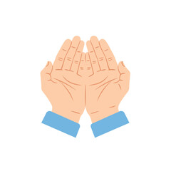 Praying Hands Gesture Illustration