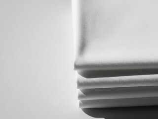 Neatly folded white fabric expressing preparation, attention to detail, and unseen care. Suitable for service quality, professionalism, wellness, and brand trust concepts