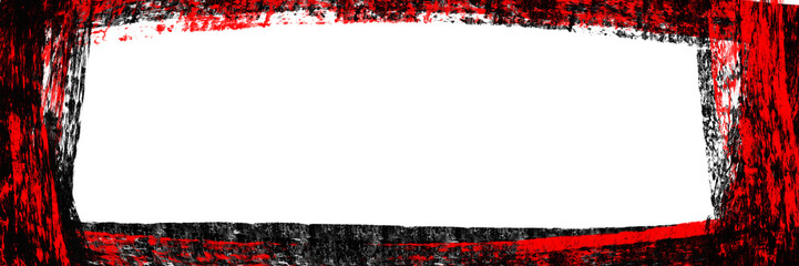 Contemporary Red and Black Abstract Art with Aggressive Brush Stroke Style