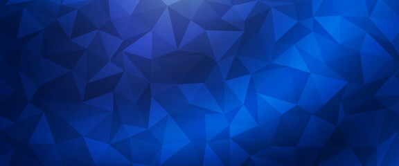 Obraz premium Dark BLUE vector abstract polygonal pattern. Creative geometric illustration in Origami style with gradient. Brand-new design for your business.