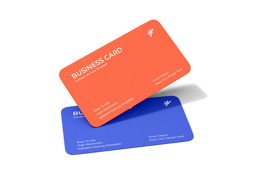 Floating  Business Card Mockup Template