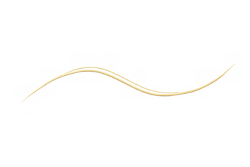 Golden light trail creating a dynamic, flowing line with glowing particles, representing motion, energy, and luxury on a transparent background