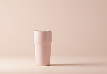 Pink insulated beverage container