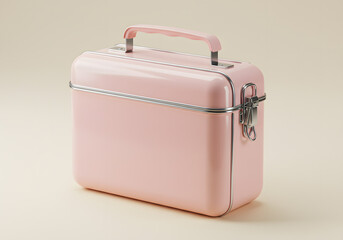 Pink metal carrying case