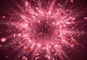 Pink rose petals abstract background
