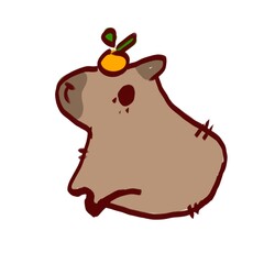 Cute Capybara Animal Character Illustration