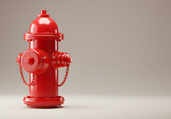 Red fire hydrant studio shot