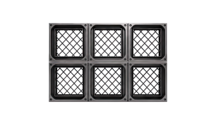 Six Metal Grates in a Grid