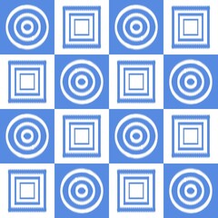 Ikat, fabric pattern, woven white and blue lines in circular and square shapes, Fabric Patterns Consist of Delicate Lines, Covers, Folk Patterns, Wallpaper, Carpet Design, Prints, Wraps.