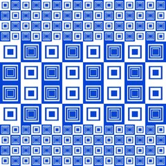 Ikat, fabric pattern, woven white and blue lines in circular and square shapes, Fabric Patterns Consist of Delicate Lines, Covers, Folk Patterns, Wallpaper, Carpet Design, Prints, Wraps.