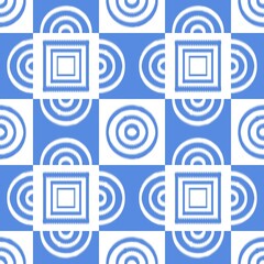 Ikat, fabric pattern, woven white and blue lines in circular and square shapes, Fabric Patterns Consist of Delicate Lines, Covers, Folk Patterns, Wallpaper, Carpet Design, Prints, Wraps.