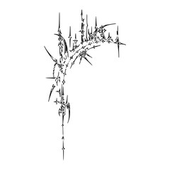 Neo Sigilism Tattoo Design Vector