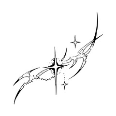 Neo Sigilism Tattoo Design Vector