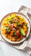 Studio Food Photography of Biryani