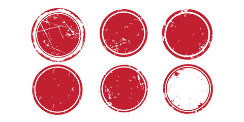 Rough textured hand painted Japanese flag. Sponge stamp grungy red ink blobs, splashes. Vector watercolor Japan flag illustration. Symbol of sun