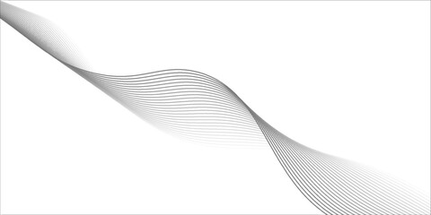 Dotted wavy line background. Black halftone undulate pattern. Curved dashed gradient design element for poser, banner, presentation, booklet. Abstract flowing particle wave wallpaper. Vector