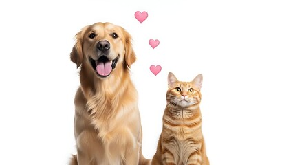 Obraz premium Valentine's day with furry friends