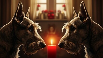 Valentine's day with dogs