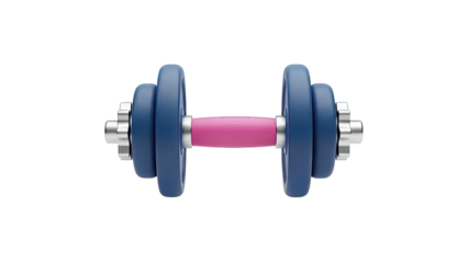 Blue Dumbbell with Pink Handle