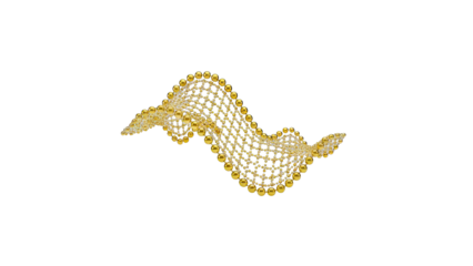 Golden Wavy Mesh Structure