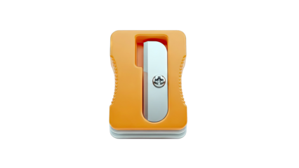 Orange Pencil Sharpener with Metal Blade